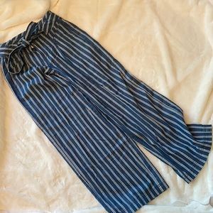 American Eagle Outfitters Blue Striped Flare Jeans